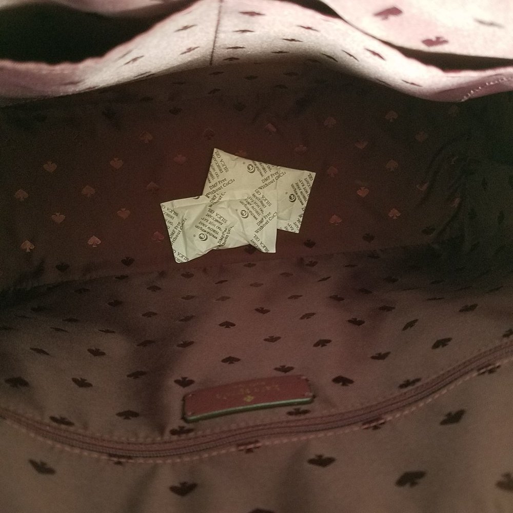 MAKE AN OFFER kate spade glittery glitter shimmy sparkle nova red tote new - Picture 6 of 6